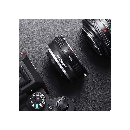  K&F Concept Lens Mount Adapter Compatible with Minolta MD MC Lens to NEX E-Mount Camera,fits a6500 a6600 a6300 a6000 a7