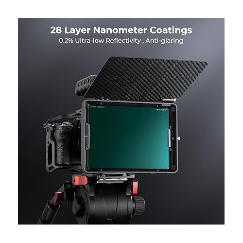  K&F Concept 4'' x 5.65'' Square ND1.2 (4 Stops) Filter Cinema Neutral Density Filter Compatible with Tilta, SmallRig Matte Box Ultra-Slim Optical Glass ND16 Filter with 28-Multi Coated