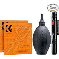 K&F Concept 4-in-1 Camera Cleaning Kit with Lens Brush Pen, Rocket Air Blower, Microfiber Cleaning Cloth, Lens Cleaner Kit for Canon Nikon Pentax Sony DSLR Cameras Cleaning Tool Accessories