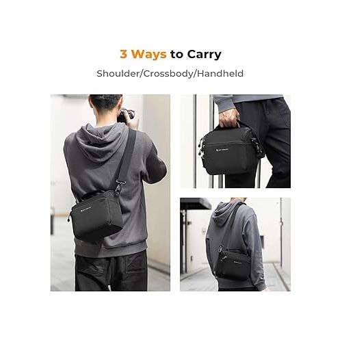  K&F Concept Camera Sling Bag Small Crossbody Camera Case DSLR/SLR/Cute Compact Shoulder Photography Bags for Photographers