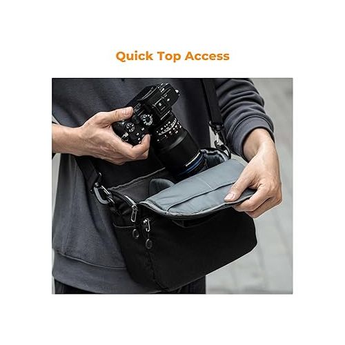  K&F Concept Camera Sling Bag Small Crossbody Camera Case DSLR/SLR/Cute Compact Shoulder Photography Bags for Photographers