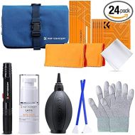 K&F Concept Professional Camera Cleaning Kit - Sensor Cleaner, APS-C & Full-Frame Swabs, Air Blower, Lens Brush, Gloves, Lens Cloths, Carry Case, Lens Cleaning Kit for FF DSLR & Mirrorless Cameras