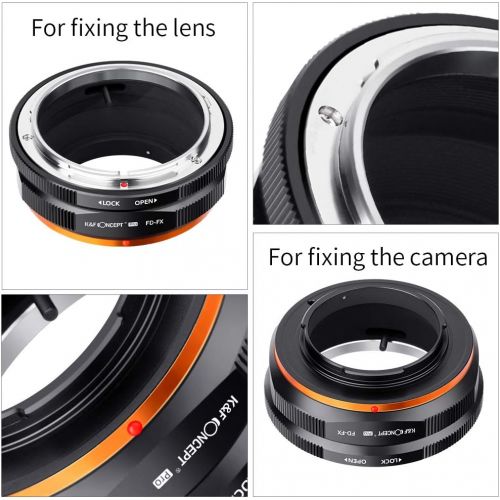  K&F Concept Lens Mount Adapter Compatible for Canon FD FL Lens to Fujifilm Fuji X-Series X FX Mount Mirrorless Cameras with Matting Varnish Design for Fuji XT2 XT20 XE3 XT1 X-T2