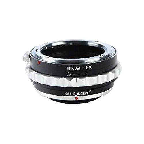  K&F Concept Camera Lens Adapter f-Stop Ring for Nikon G AF-S Mount Lens to Fujifilm Fuji FX X-Pro1 X-M1 X-A1 X-E1 Adapter - Lens Cleaning Cloth Included