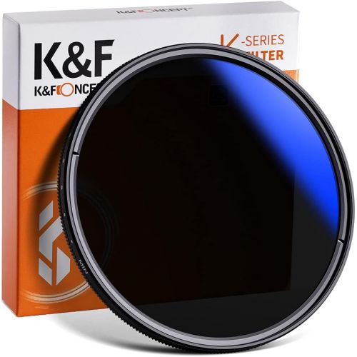  K&F Concept 58mm Variable ND Lens Filter ND2-ND400 (1-9 Stops) 18 Multi-Layer Coatings Adjustable Neutral Density Ultra Slim Lens Filter for Camera Lens