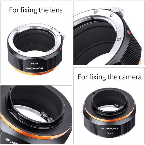  K&F Concept Lens Mount Adapter with Aperture Control Ring for Pentax PK Mount Lens to Fujifilm Fuji X-Series X FX Mount Cameras with Matting Varnish Design for Fuji XT2 XT20 XE3 XT