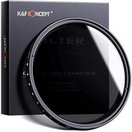 K&F Concept 62mm ND Fader Variable Neutral Density Adjustable ND Filter ND2 to ND400 for Sigma Tamron Sony Alpha A57 A77 A65 DSLR Cameras + Lens Cleaning Cloth