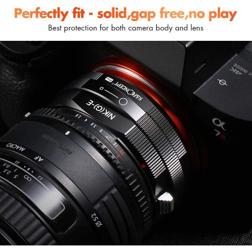  K&F Concept Lens Mount Adapter, G Mount F/AI/G Lens to E-Mount/NEX Camera Body Mount Adapter with Matting Varnish Design