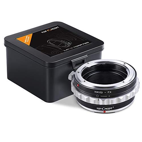  K&F Concept Camera Lens Adapter Ring Compatible with AI G AF-S Mount Lens to Fuji FX X-Pro1 XT4 X-M1 X-A1 X-E1 Adapter