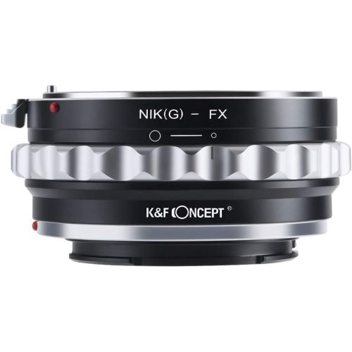  K&F Concept Camera Lens Adapter Ring Compatible with AI G AF-S Mount Lens to Fuji FX X-Pro1 XT4 X-M1 X-A1 X-E1 Adapter