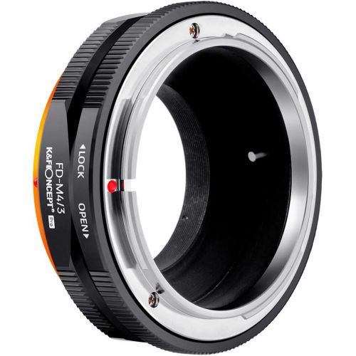  K&F Concept FD to M4/3 Lens Mount Adapter Ring with Matting Varnish Design for Canon FD Lens to Micro Four Thirds M43 Olympus Pen and Panasonic Lumix Cameras