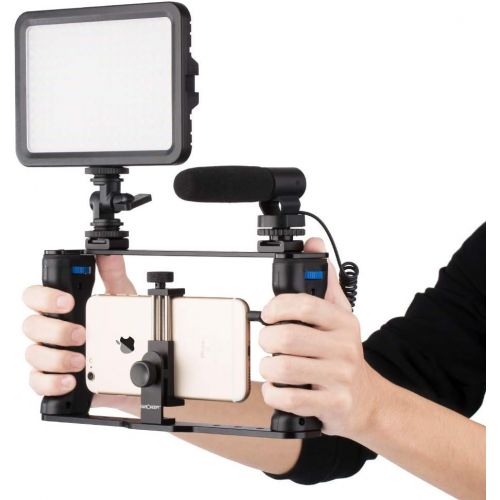  K&F Concept Phone Camera Stabilizer for Video Recording Professional Video stabilizers, Filmmaking Case Phone Video Stabilizer Grip Tripod Mount for Videomaker Film-Maker Video-Gra