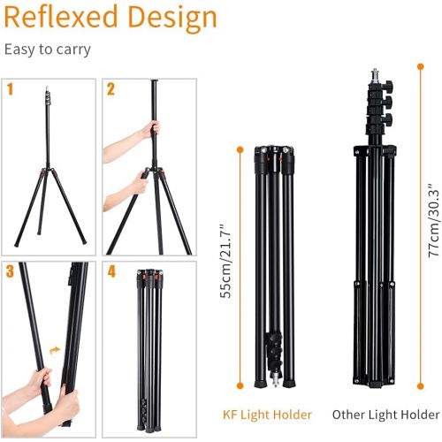  [아마존베스트]K&F Concept 78.75 Inch Aluminium Photography/Video Tripod Light Stand for Relfectors, Softboxes, Lights, Umbrellas, Backgrounds