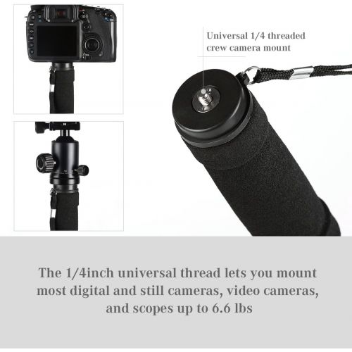  [아마존베스트]Camera Monopod,K&F Concept 4-Section 67/171CM Compact Portable Travel DSLR Monopod Unipod Stand Walking Trekking Stick Aluminum Alloy Lightweight SLR Cameras Canon Nikon Sony Camco