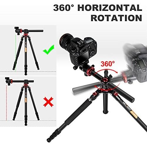  [아마존베스트]Carbon Tripod K&F Concept Tripod Camera, Carbon Fibre Tripod, Travel Tripod, Tripod With 3D Ball Head, Quick Release Plate And Mono-Pod Function For Canon, Nikon, Sony