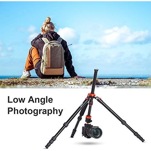  [아마존베스트]K&F Concept TM2515M1 Camera Tripod 171 cm Compact Aluminium Tripod with 360° Ball Head and Monopod, 1/4 Inch Thread Travel Tripod Photo Tripod for Canon Nikon Sony Olympus