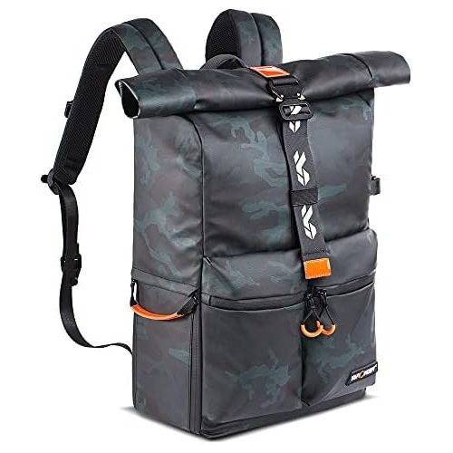  K&F Concept Camera Backpack Waterproof Photography Camera Bag 15.6 Laptop Compartment for SLR/DSLR Camera, Lens and Accessories with Rain Cover