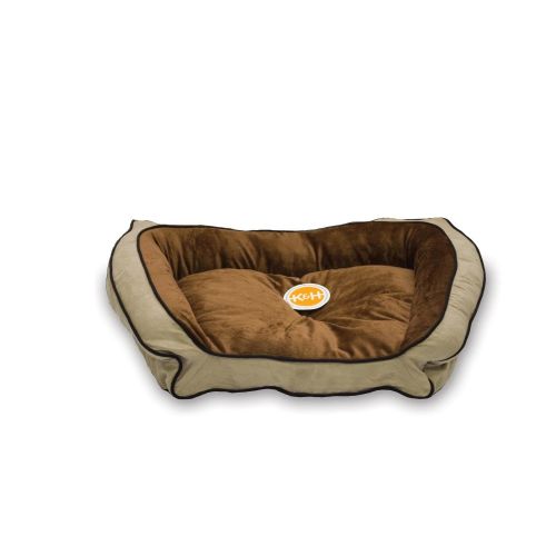  K&H Pet Products Bolster Couch Dog Bed, Large, MochaTan