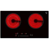 K&H HC N 3402 Double 2 Zone Glass Ceramic Hob 60 cm Automatic Built In
