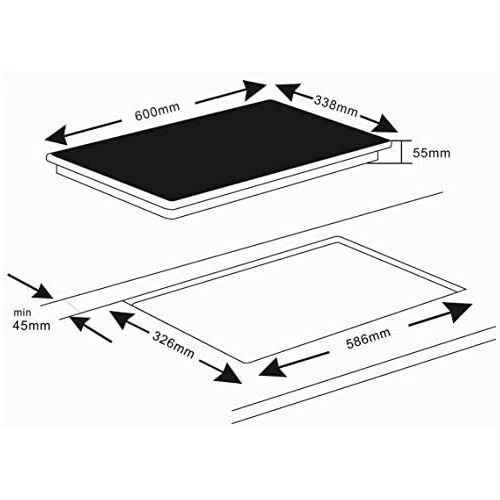  K&H HC N 3402 Double 2 Zone Glass Ceramic Hob 60 cm Automatic Built In