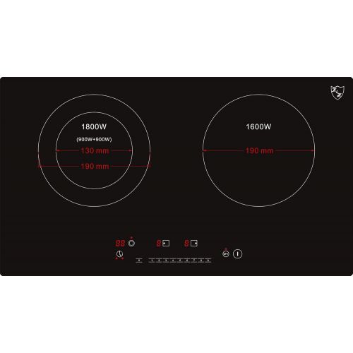  K&H HC N 3402 Double 2 Zone Glass Ceramic Hob 60 cm Automatic Built In