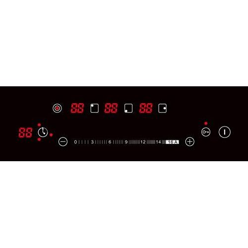  [아마존베스트]K&H 3 Zone Slider Control Glass Ceramic Hob Frameless 45 cm Electric Autark NC-4504SL