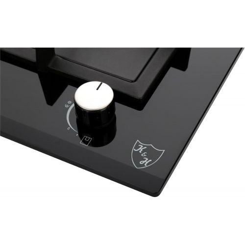  [아마존베스트]K&H Domino Glass Gas Hob Natural Gas 2Z-KHG