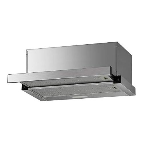  [아마존베스트]K&H 60cm Cooker Hood Flat Hood LED 600m3/h Stainless Steel Energy Class A EFH03-60AS