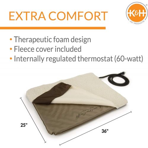  K&H PET PRODUCTS Lectro-Soft Outdoor Heated Pet Bed Tan