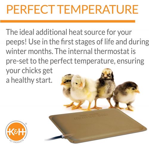  K&H Pet Products Thermo-Peep Heated Pad Tan 9 x 12 25W