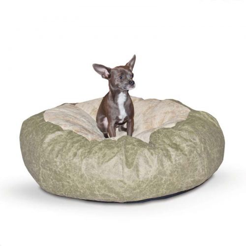  K&H Pet Products Self Warming Cuddle Ball Pet Bed, Medium, Green, 38 x 38 x 12
