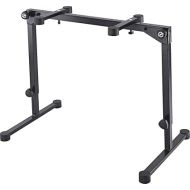 K&M Konig & Meyer 18820.019.55 Omega Pro Keyboard Table-Style Stand | Adjustable Height/Support Arms | Legs Fold Compact For Travel | Compatible w/K&M 2nd/3rd Tier Attachments | German Made | Black