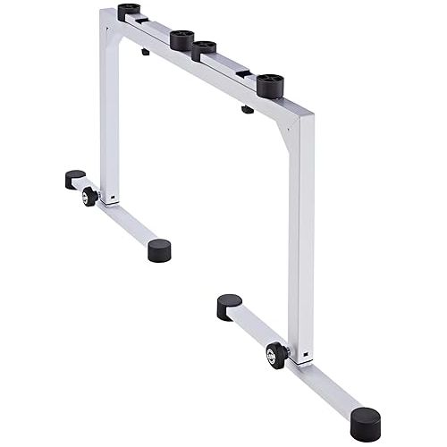  K&M - Konig & Meyer 18810.015.76 Table Style Keyboard Stand Omega - Sturdy Heavy Duty Adjustable Frame - Folds Flat Portable - Fits Piano and Electric Keyboards - For Adult and Youth Musicians - White