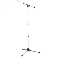K&M 210/9 Tripod Microphone Stand with Telescoping Boom (Chrome)