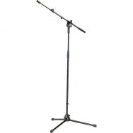 K&M 25600 Microphone Stand with Telescoping Boom (Black)