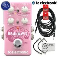TC Electronic Brainwaves Pitch Shifter Pedal + (2) Instrument Cables + (2) Patch Cables + K&M Cloth Bundle