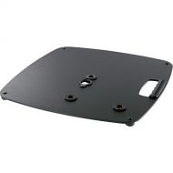 K&M 26706 Heavy-Duty Steel Base Plate with Three M20 Threads (Black)