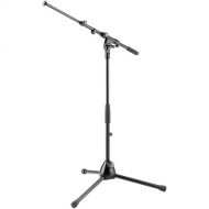 K&M 259 Low Tripod Microphone Stand with Boom Arm (Black)