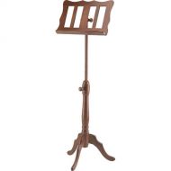 K&M 117 Beech Wood Baroque Curved Music Stand (Walnut)
