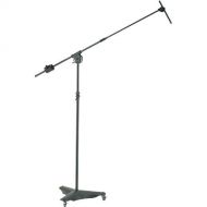 K&M 21430 Mobile Overhead Microphone Stand with Caster Base (Black)