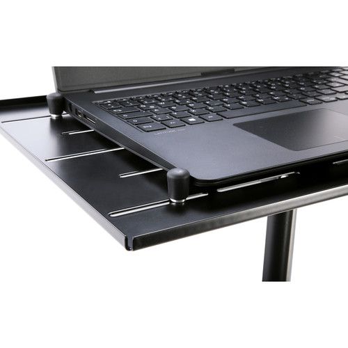 K&M 12185 Laptop Stand with Clamping Option (Black)