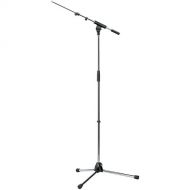 K&M 210/8 Tripod Microphone Stand with Telescoping Boom (Chrome)
