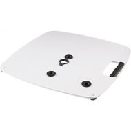 K&M 26706 Heavy-Duty Steel Base Plate with Three M20 Threads (White)