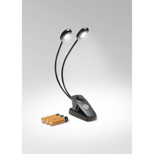  K&M 12271 Music-Stand Light with Twin Heads (Black)