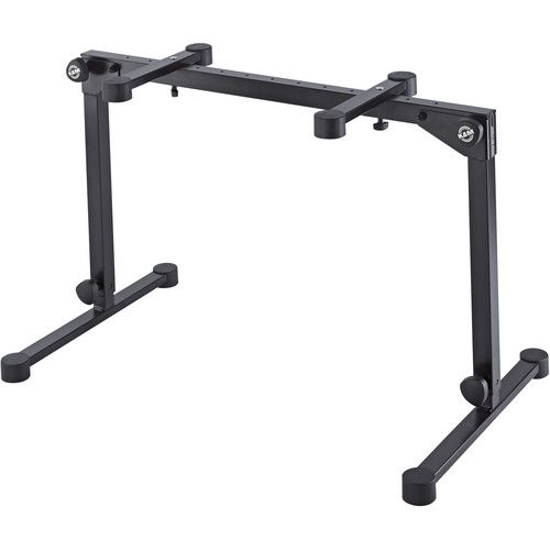  K&M 18820 Omega Pro Table-Style Keyboard Stand with Foldable Legs (Black)