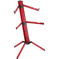 K&M 18860 Spider-Pro Double-Tier Keyboard Stand (Red)