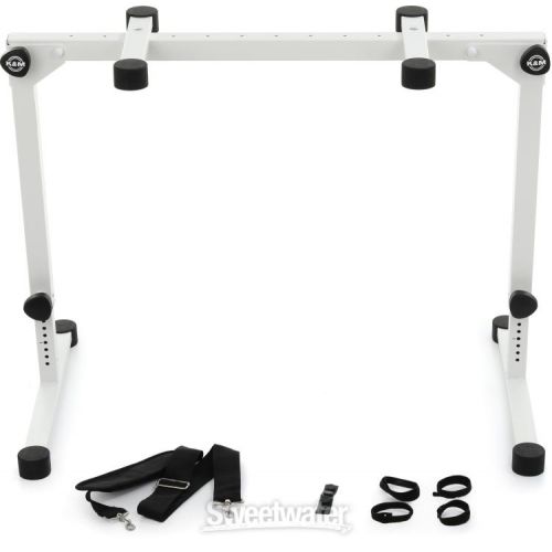  K&M 18820 Omega Pro Keyboard Stand - Pure White