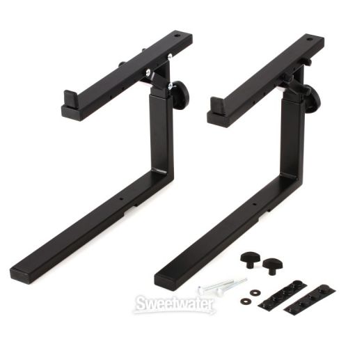  K&M 18820 Omega Pro Keyboard Stand and 2nd Tier Bundle - Black