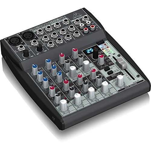  Behringer XENYX 1002FX 10 Channel Audio Mixer with Effects Processor + 1 x 20ft Structure XLR Cable + 1 x 18.6 ft Strukture Instrument Cable + K&M Micro Fiber Cloth Bundle