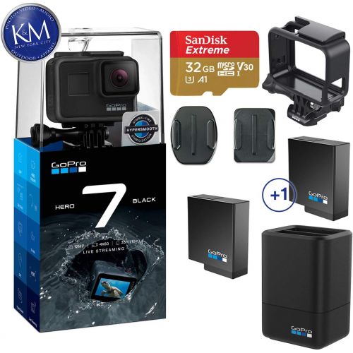 고프로 K&M GoPro HERO6 Black Bundle w 32GB micro SD Memory Card + 38 Piece Accessory Kit